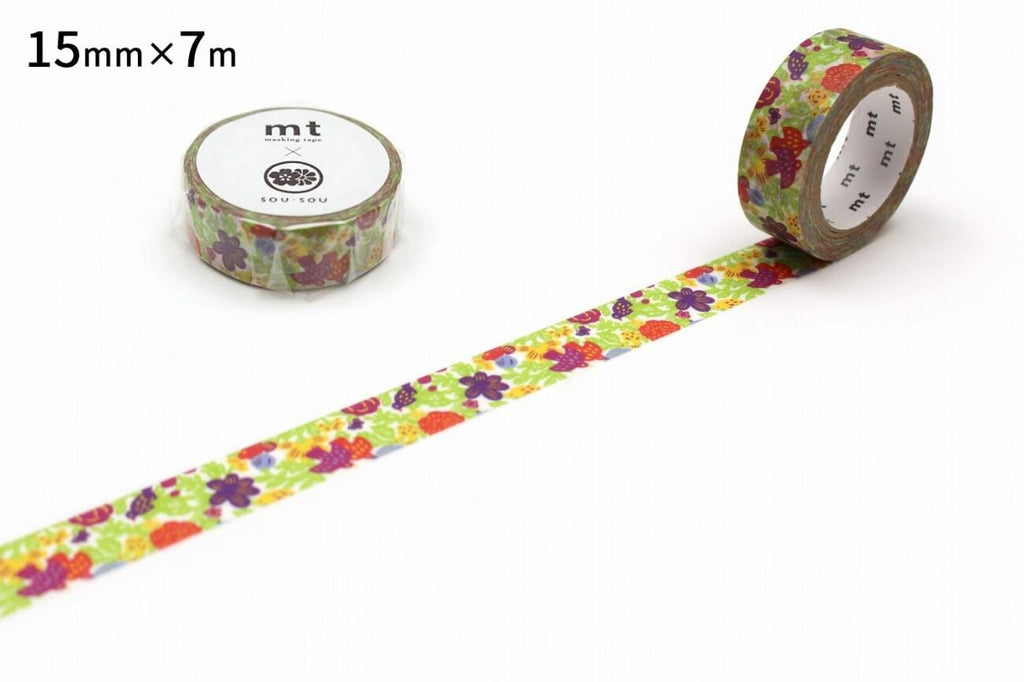 two rolls of floral patterned tape on a white background.