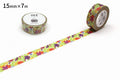 two rolls of floral patterned tape on a white background.