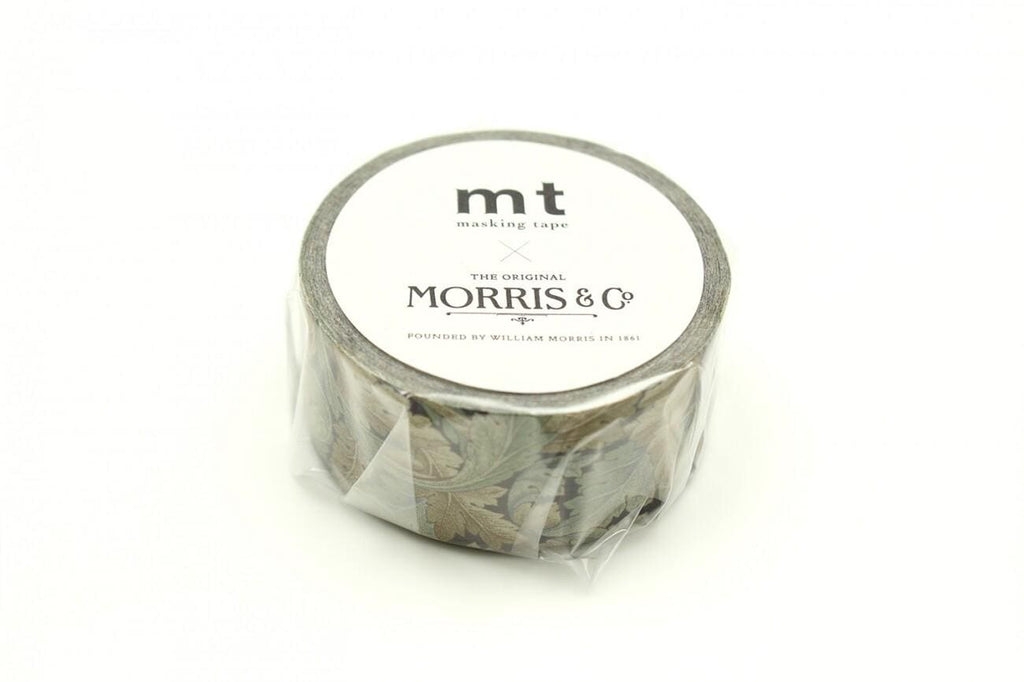 A roll of gray tape with a white label that reads "mt marking tape" and "The Original Morris & Co."