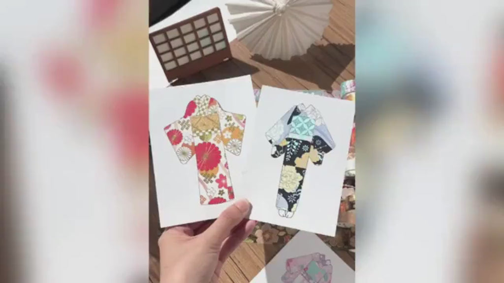 Foil-Pressed Masking Washi Tape Set, Kimono Color Vol2 by BGM