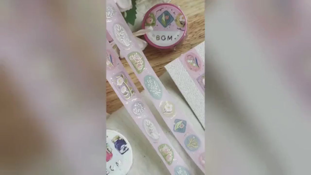 Foil-Pressed Masking Washi Tape 15mm, Life by BGM
