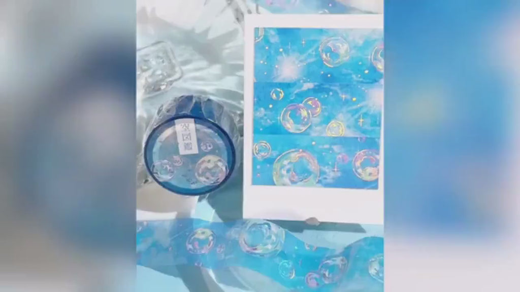 Clear PET Tape 20mm with Foil Stamping, Life by BGM
