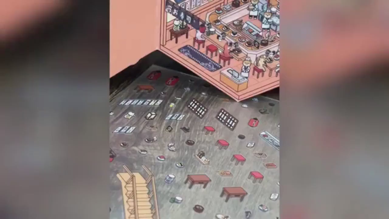 Miniature Diorama 2.5D Stickers, Vol.3 Restaurant by BGM